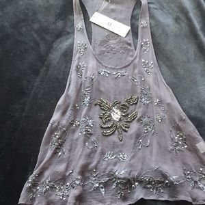Beautiful beaded detail Chan Luu tank top